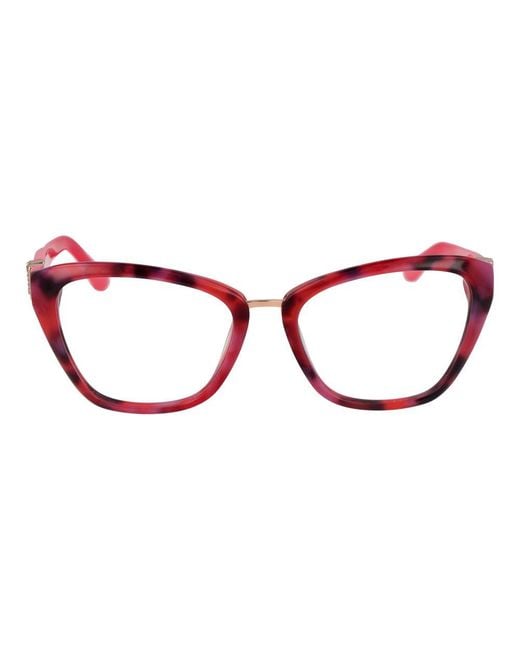 MARCIANO BY GUESS Red Cat Eye Full-Rim Acetate Optical Frames With Demo Lenses for men