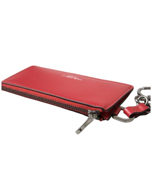 Dolce & Gabbana Red Elegant Leather Airpods Case