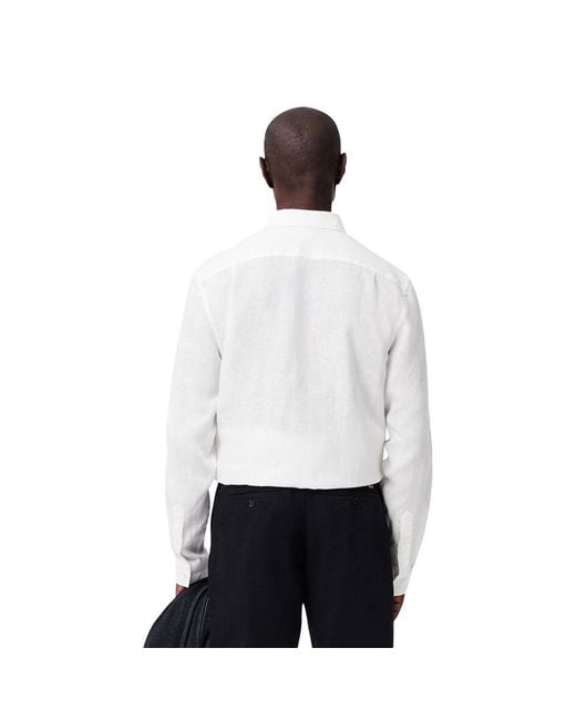 Lacoste White Linen Shirt for men