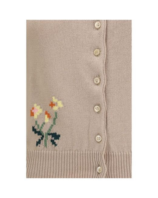 Max Mara Natural Beige Cotton Cardigan