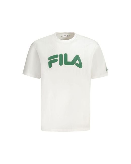 Fila White Logo Tee Short Sleeve Tee for men
