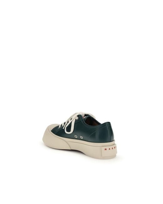 Marni Blue Black Calf Leather Bos Taurus Platform Sneakers for men