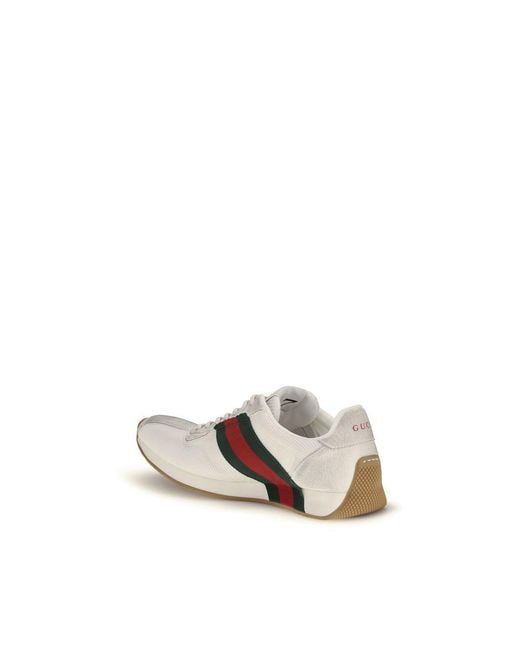 Gucci White Polyester Athletic Sneakers