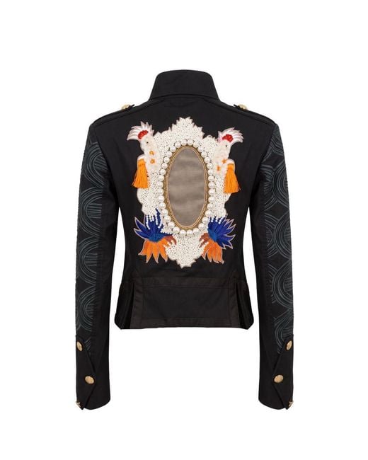 MR & MRS Black Cotton Jacket