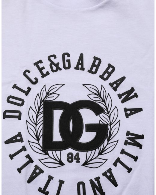 Dolce & Gabbana White Logo Graphic Tee for men