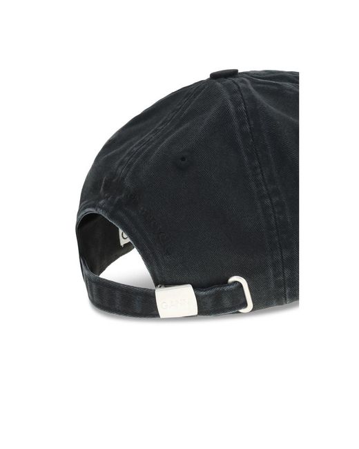 Ganni Black Washed Cotton Canvas Puppy Cap