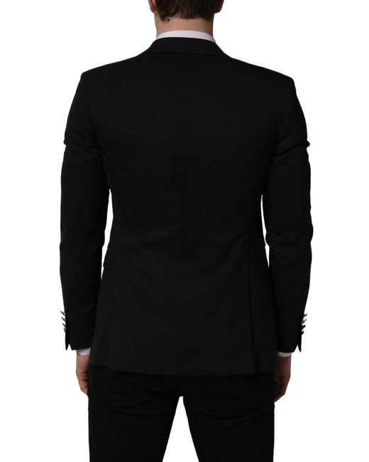 Dolce & Gabbana Black Polyester Single Breasted Blazer Jacket for men