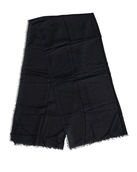 Dolce & Gabbana Black Viscose Fringes Neck Warmer Scarf for men