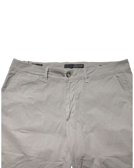 Jeckerson Gray Cotton Stretch Tapered Fit Men Chino Trouser Pants for men