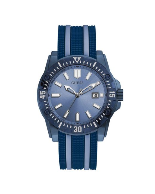 Guess Blue Silicone Watch for men