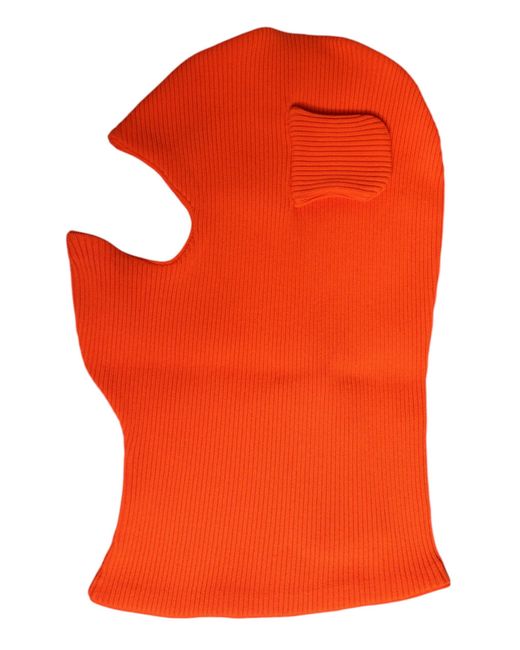 Dolce & Gabbana Orange Cotton Whole Head Wrap Balaclava Hat for men