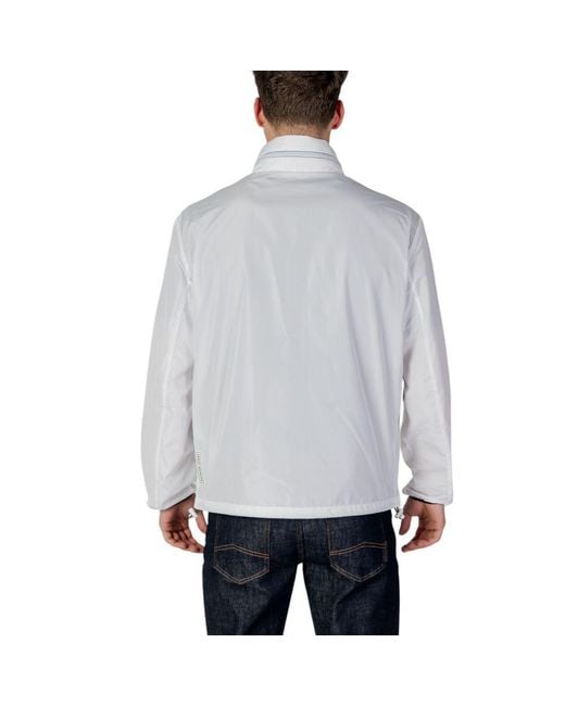 ARMANI EXCHANGE Gray White Polyester Jacket for men