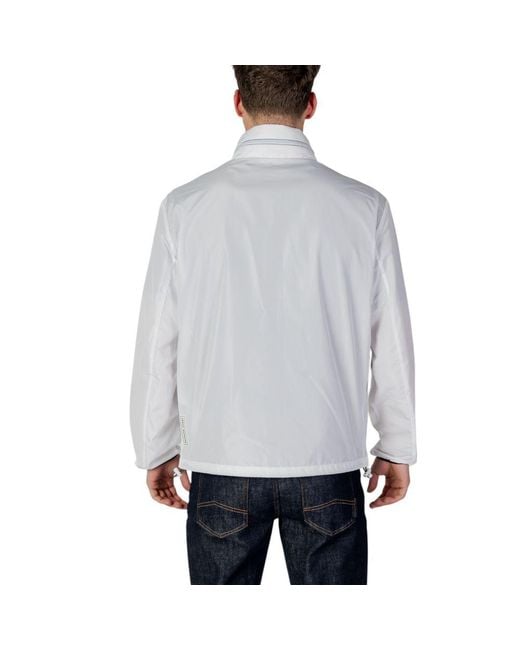 ARMANI EXCHANGE Gray White Polyester Jacket for men