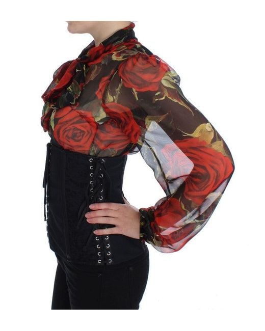 Dolce & Gabbana Black Stretch Corset Waist Strap Belt