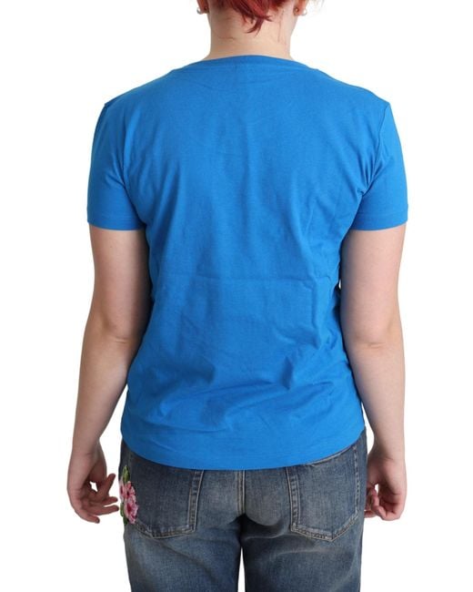 Moschino Blue Swim Graphic Tee Short Sleeve