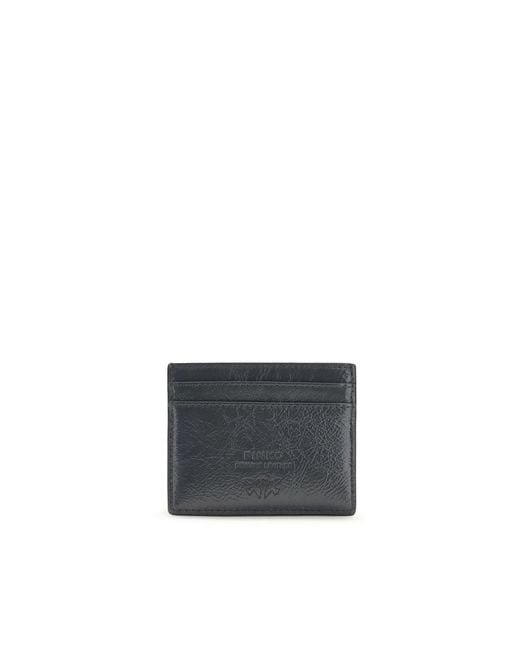 Pinko Gray Calf Leather Bos Taurus Wallet