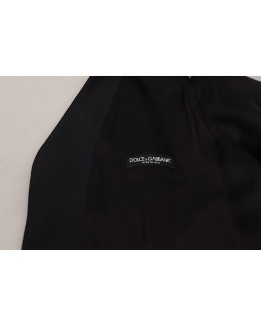 Dolce & Gabbana Blue Elegant Single Breasted Dress Vest for men