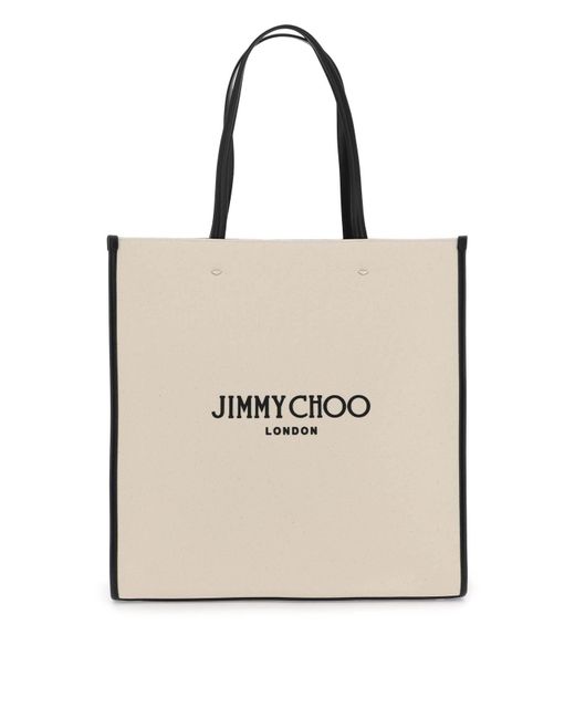 Jimmy Choo Natural N/s Canvas Tote Bag