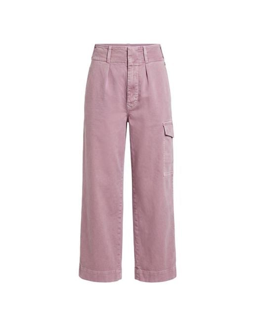 Trussardi Red Purple Cotton Pants