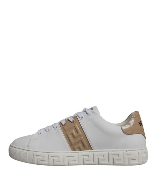 Versace Gray Greca Sneakers Lowtop Style for men