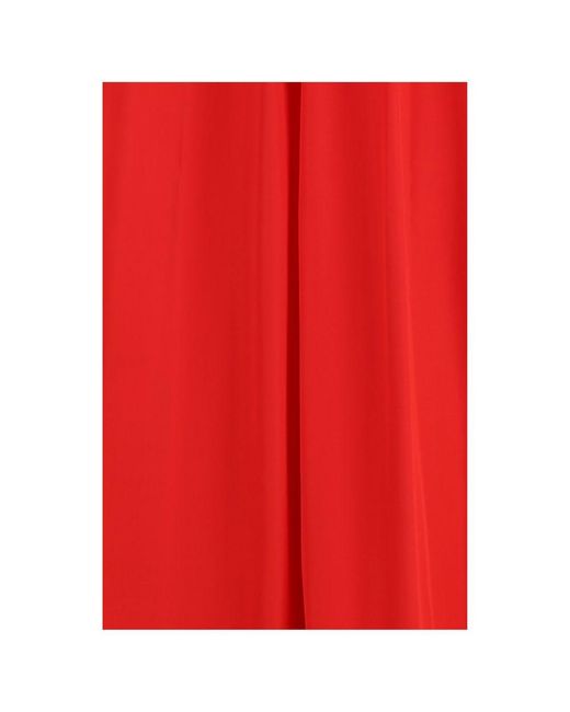 Sa Su Phi Red Multicolor Polyester Long Dress