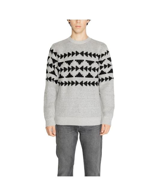 Antony Morato Gray Acrylic Sweater for men