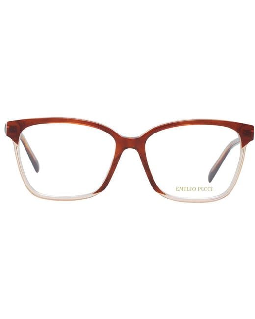 Emilio Pucci Brown Plastic Glasses (Frames)