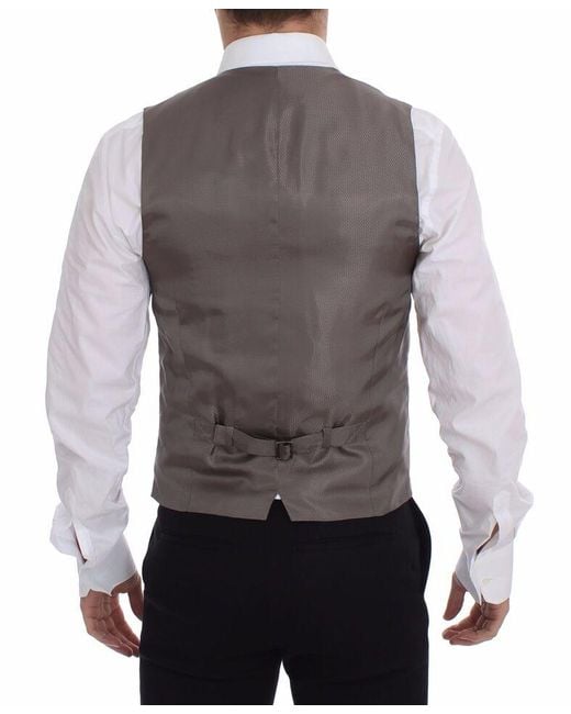Dolce & Gabbana Blue Elegant Cotton Dress Vest for men