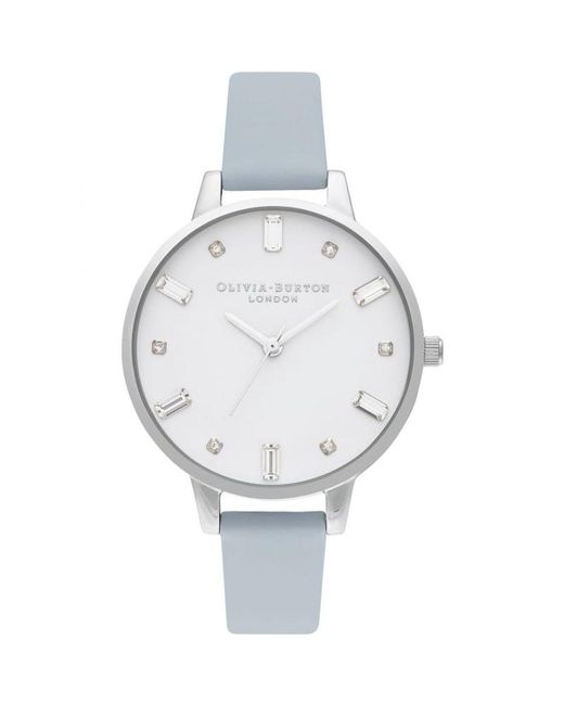 Olivia Burton Metallic Blue Synthetic Leather Watch