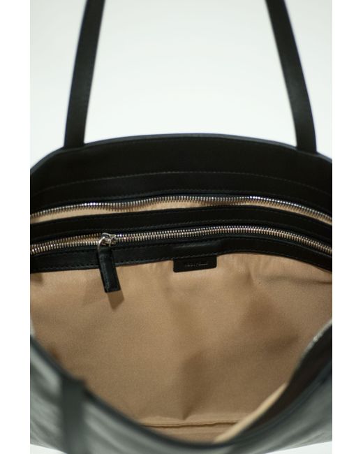 LA ROSE Black Tote Bag Azzurro