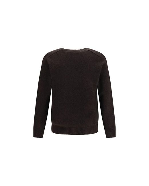 Brooksfield Black Brown Wool Oves Aries Sweatshirt for men