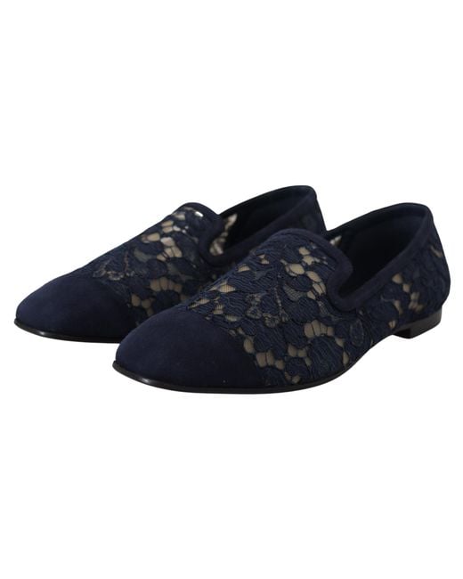 Dolce & Gabbana Blue Elegant Loafers Flats