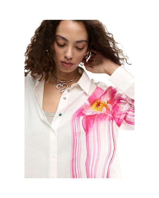 Desigual Pink Cotton Blouse