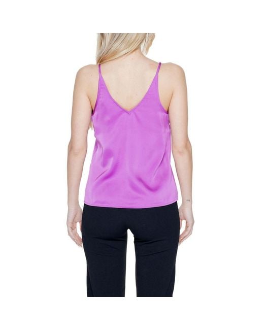 VILA CLOTHES Purple Pink Polyester Top