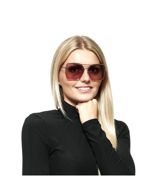 Web Purple Rose Gold Metal Sunglasses