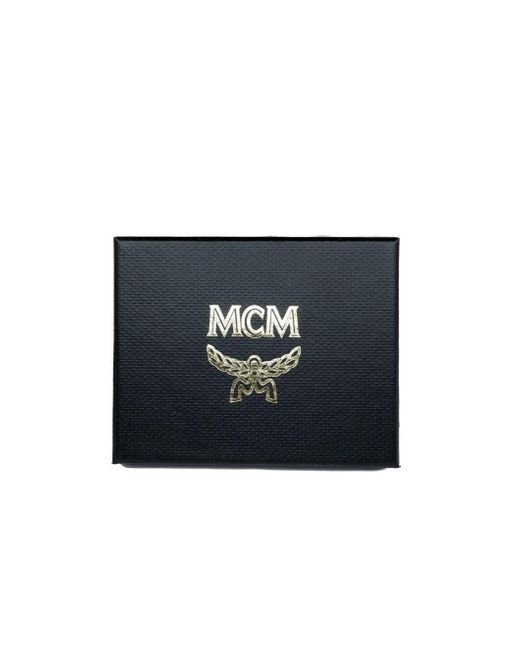 MCM Spectrum Diamond Mini Neon Yellow Visetos Leather Card Case Holder Wallet for men