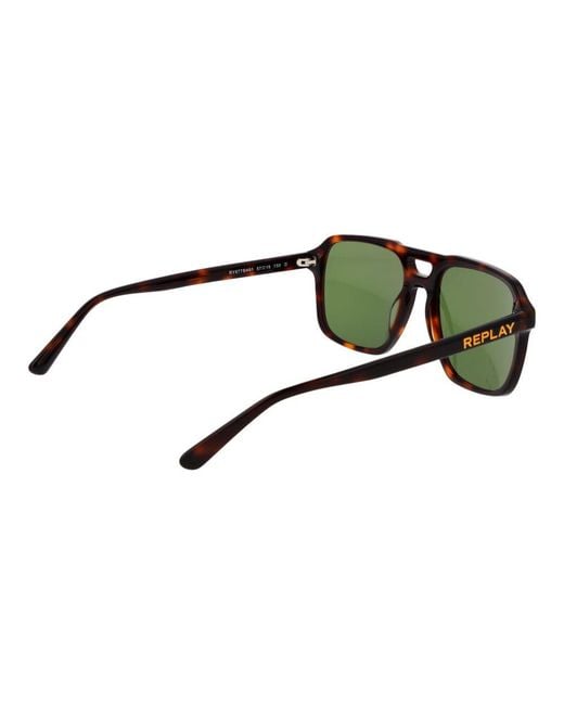 Replay Green Plastic Sunglasses for men