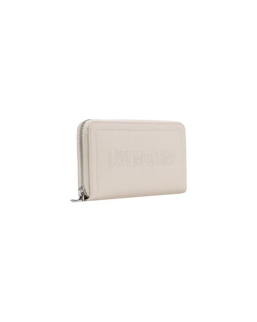 Love Moschino White Beige Polyethylene Wallet