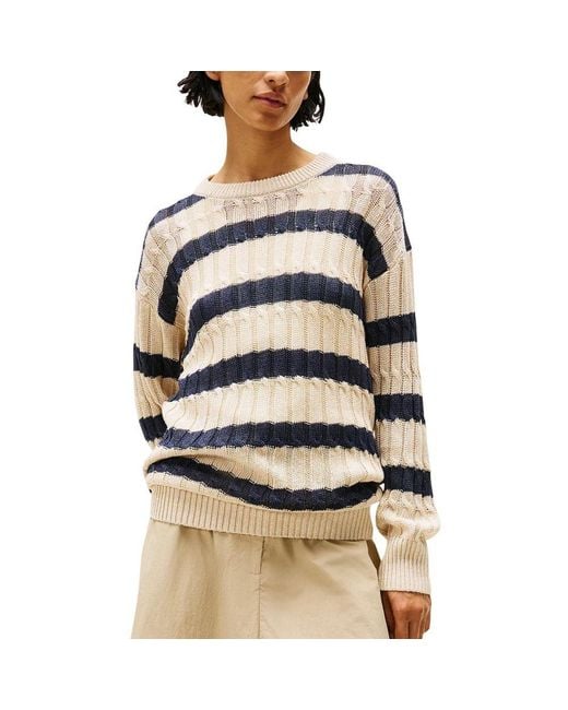 Tommy Hilfiger Multicolor Beige Linen Sweatshirt