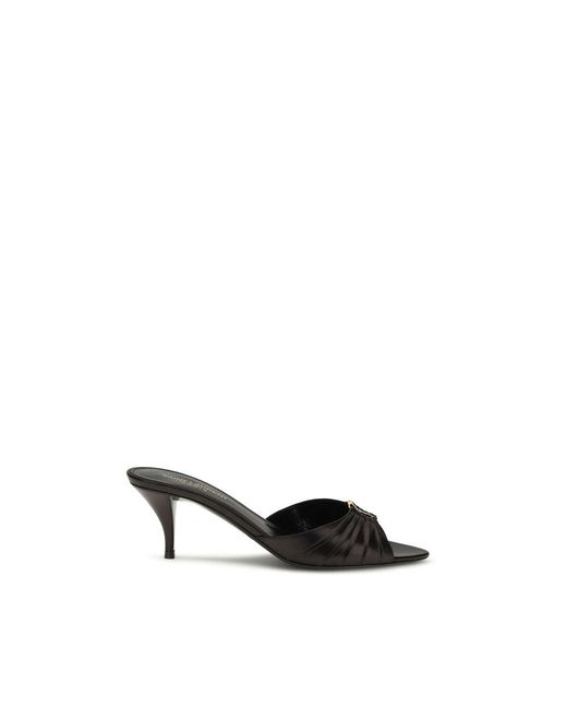 Saint Laurent Black Calf Leather Bos Taurus High Heel Pumps