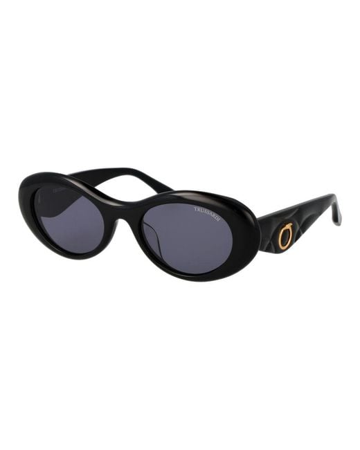 Trussardi Blue Black Acetate Sunglasses