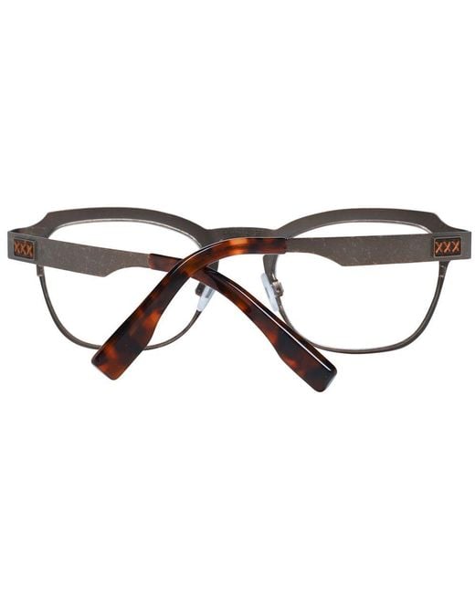 Zegna Brown Titanium Glasses (Frames) for men