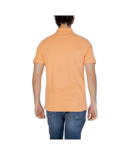 Boss Blue Orange Cotton Polo Shirt for men