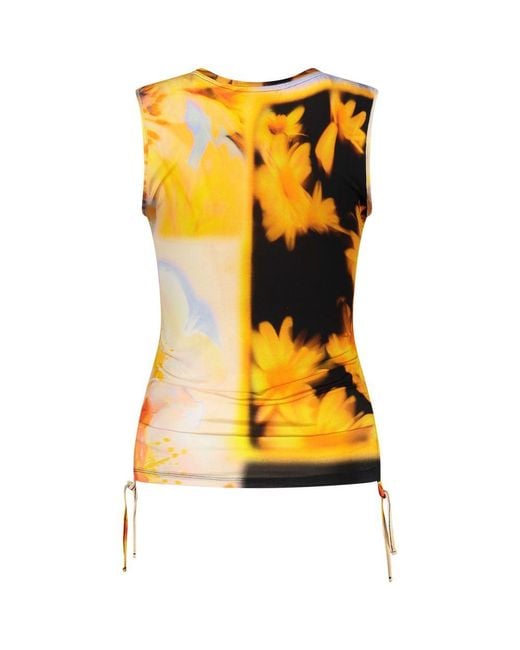 Desigual Yellow Arancione Viscosa 's Tank Top