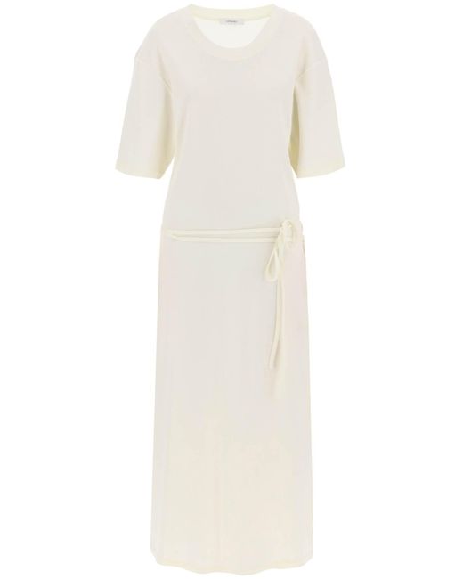 Lemaire White Maxi T-Shirt Style Dress