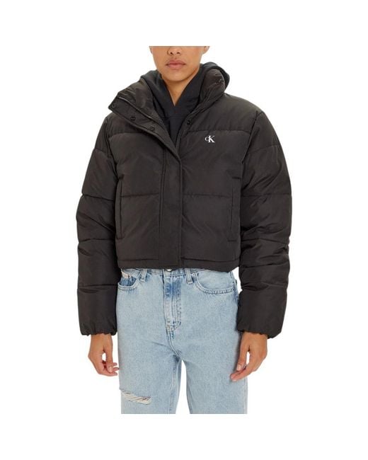 Calvin Klein Black Polyester Jackets & Coat