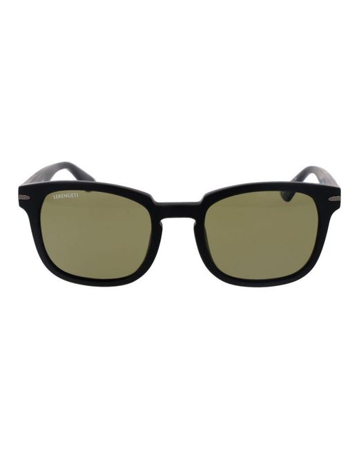 Serengeti Black Acetate Sunglasses