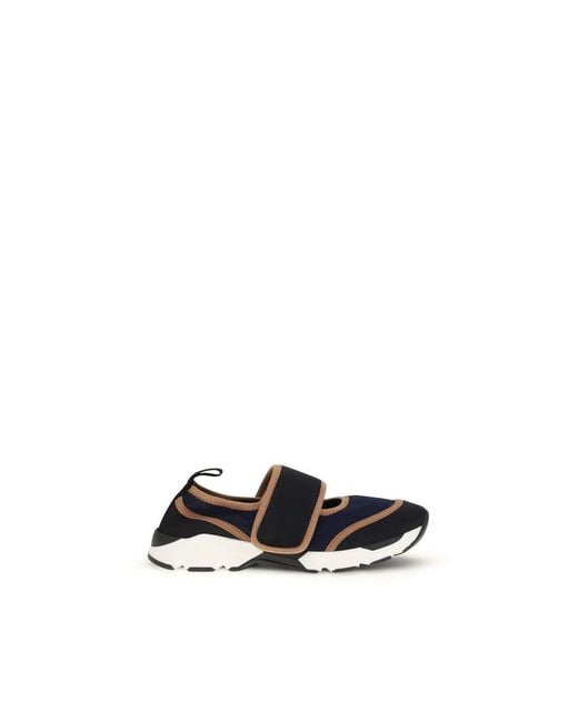 Marni Black Multicolor Polyamide Athletic Sneakers