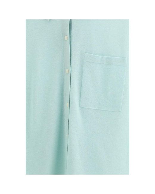 Guest In Residence Blue Cashmere Dress Shirt