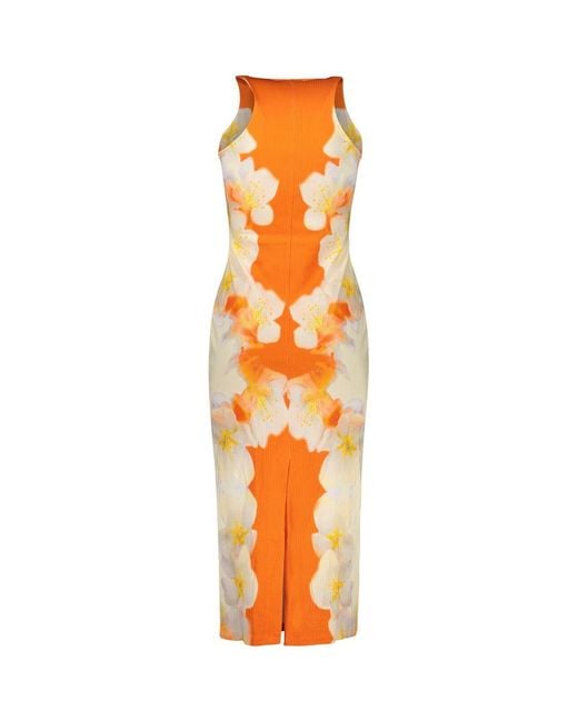 Desigual Orange Arancione Viscosa Dress